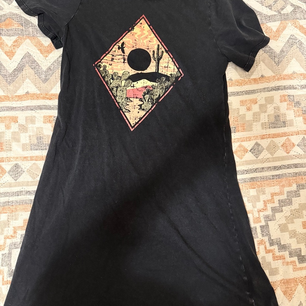 Black Graphic Women's Mini Dress